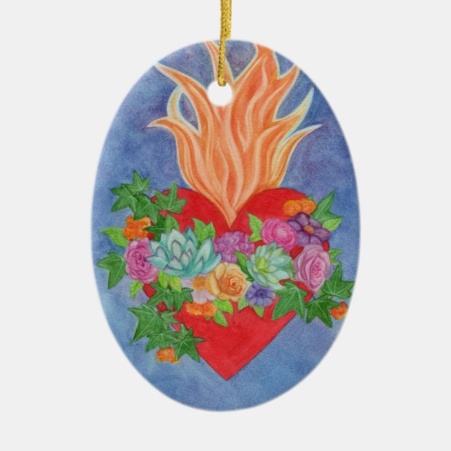 Helig Heart Dekoration eller jul Ornament (Framsidan)