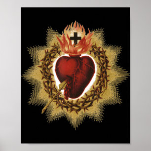 Helig Heart från Jesus katolska nöd T-ShirtThe Poster