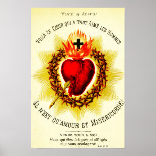 Helig Heart-Fransken - Sacré Coeur de Jésus Post Poster