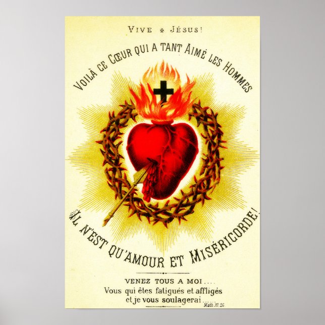 Helig Heart-Fransken - Sacré Coeur de Jésus Poster (Framsidan)
