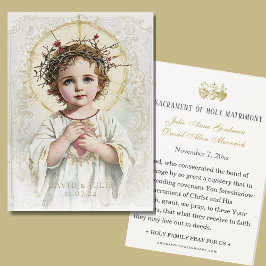 Helig Heart Jesus Bröllop Prayer Card Visitkort
