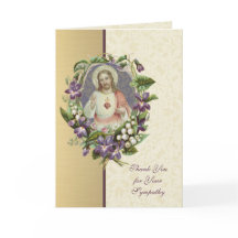 Helig Heart Jesus katolska kondoleansen Tack