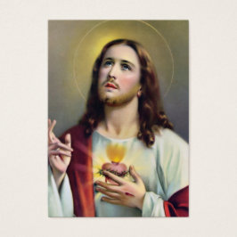 Helig Heart Jesus katolska reparationsbön Visitkort