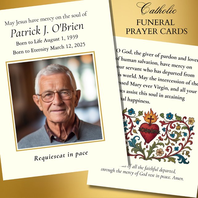 Helig Heart-katolska begravningsterminalen Memoria Visitkort (Skapare uppladdad)