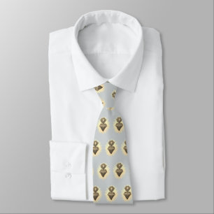 Helig Heart Necktie Grått med Helig Heart Slips