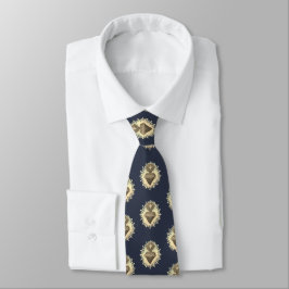 Helig Heart Necktie Navy Blue med Helig Heart Slips
