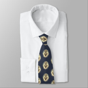 Helig Heart Necktie Navy Blue med Helig Heart Slips
