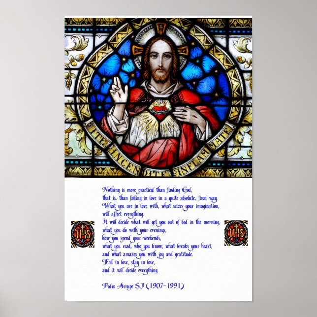 Helig Heart och Arrupe Prayer Poster (Framsidan)
