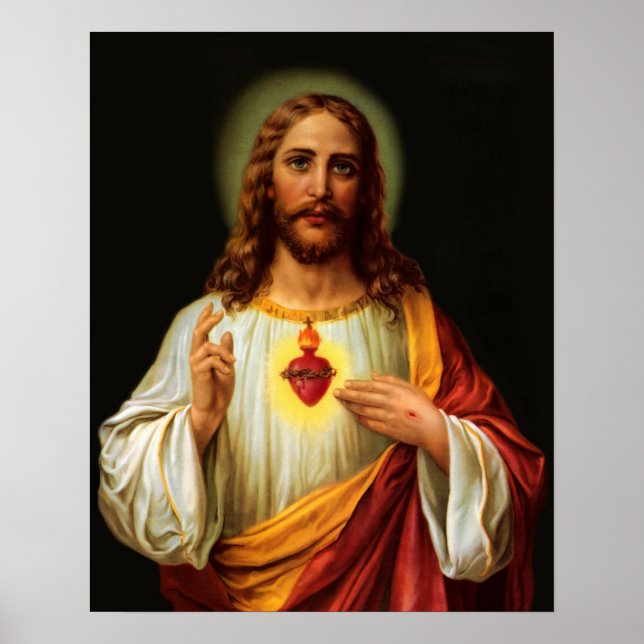 Helig Heart of Jesus 2 Print Poster (Framsidan)
