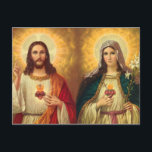 Helig Heart of Jesus and Virgin Mary Vykort<br><div class="desc">Alliansen för Jesus och Marys Hearts från Helig - konsttryck på olika material. En underbar presentidé för att göra ditt hem ljusare. Köp även den här teckningen på telefonväskor, kläder, mugg, kuddar och annat. Poster och konst Skriv ut på kläder och för väggen - olika bakgrunder - underbar utskrift för...</div>