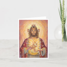 Helig Heart of Jesus, Art, Notecard Tack Kort