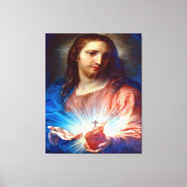 Helig Heart of Jesus Canvastryck (Framsida)