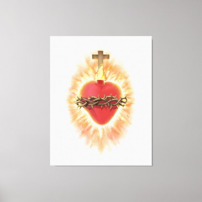 Helig Heart of Jesus Canvastryck (Framsida)