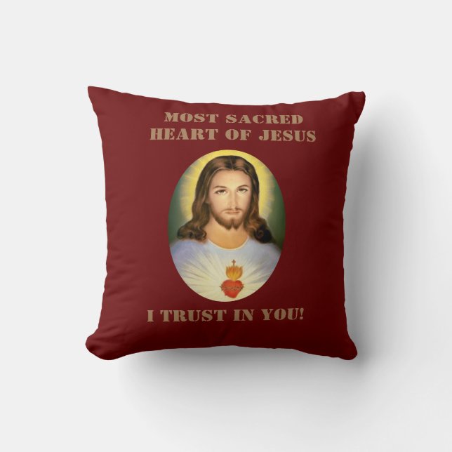 Helig Heart of Jesus Dekorativ kudde (Framsida)