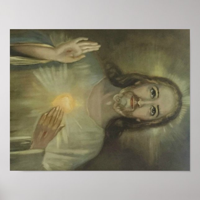Helig Heart of Jesus Enthronement Poster (Framsidan)