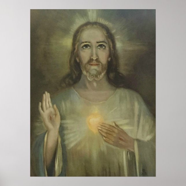 Helig Heart of Jesus Enthronement Poster (Framsidan)