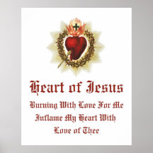 Helig Heart of Jesus Graphic Poster Skriv ut