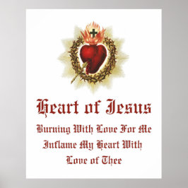 Helig Heart of Jesus Graphic Poster Skriv ut