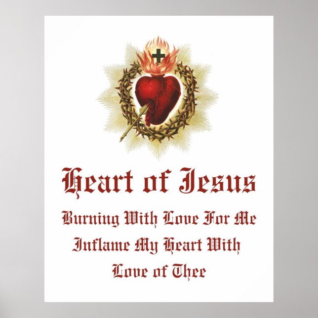 Helig Heart of Jesus Graphic Poster Skriv ut (Framsidan)