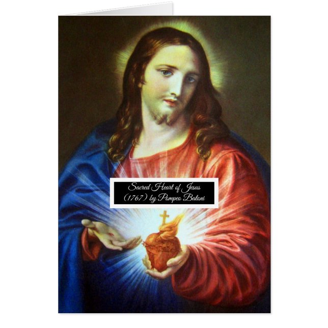 Helig Heart of Jesus Hälsningskort (Framsidan)
