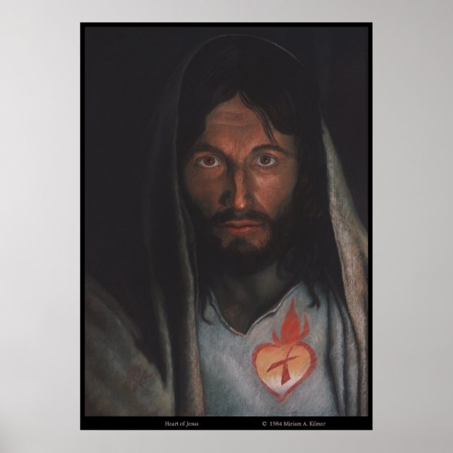 Helig Heart of Jesus image "Heart of Mercy" Poster (Framsidan)