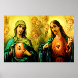 Helig Heart of Jesus & Immaculate Heart of Mary Poster
