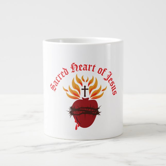 Helig Heart of Jesus Jumbo Mugg (Framsidan)
