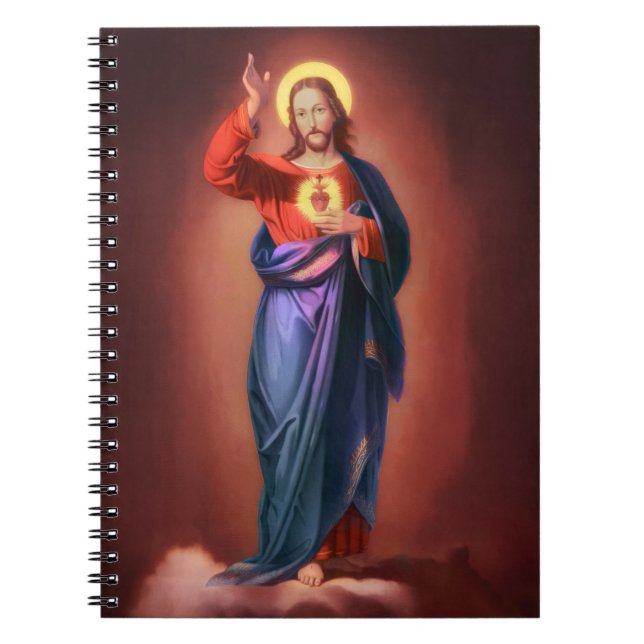 Helig Heart of Jesus Kristus Anteckningsbok (Framsidan)
