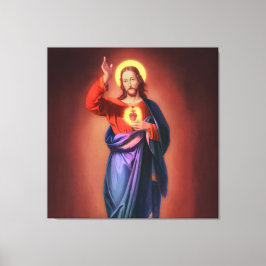 Helig Heart of Jesus Kristus Canvastryck