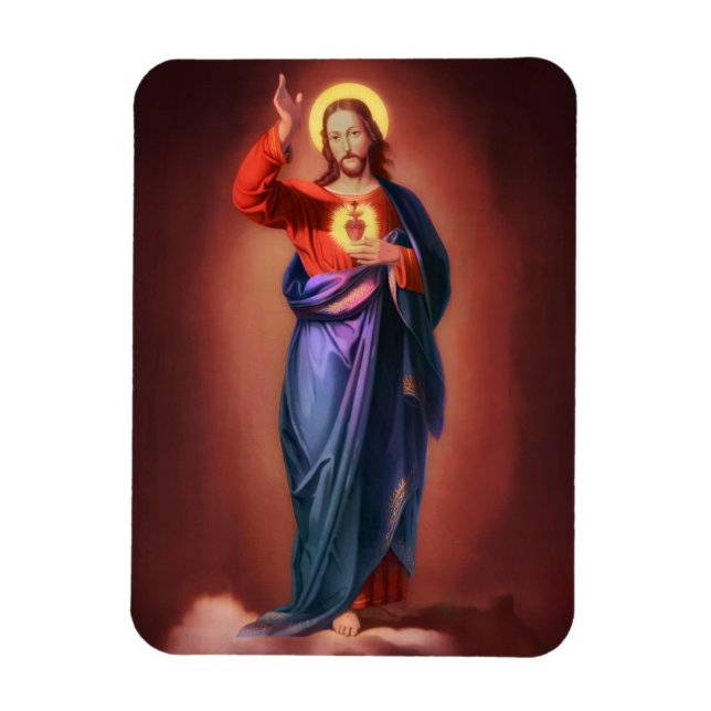 Helig Heart of Jesus Kristus Magnet (Vertikal)