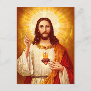 Helig Heart of Jesus Kristus Postcard Vykort
