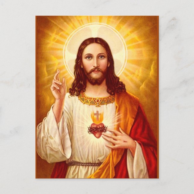 Helig Heart of Jesus Kristus Postcard Vykort (Framsida)