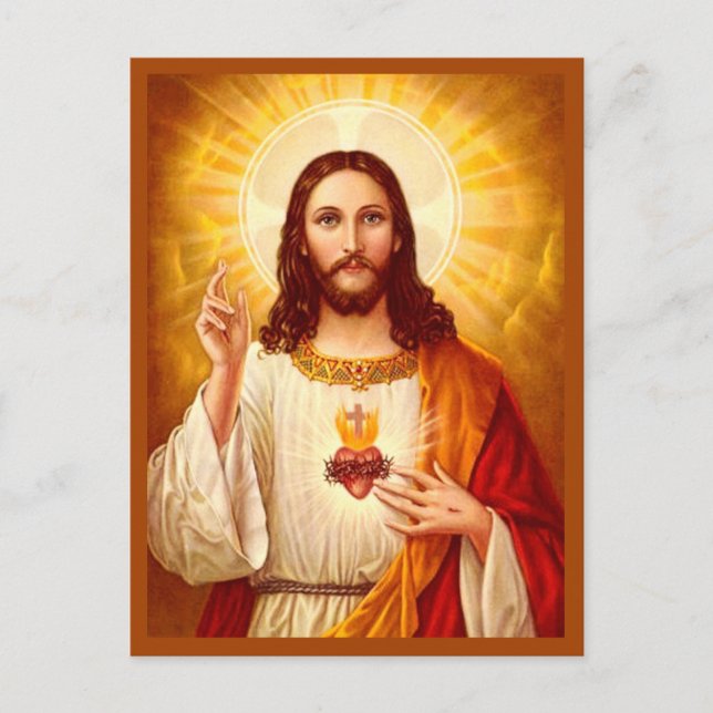 Helig Heart of Jesus Kristus Postcard Vykort (Framsida)