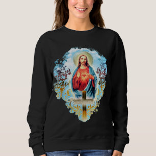 Helig Heart of Jesus Kristus Vintage Kor Catholi T Shirt