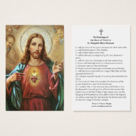 Helig Heart of Jesus Lomises St Margaret Mary Visitkort