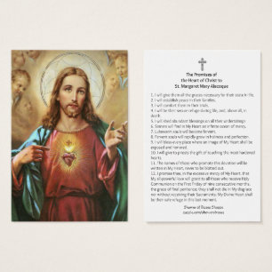 Helig Heart of Jesus Lomises St Margaret Mary Visitkort