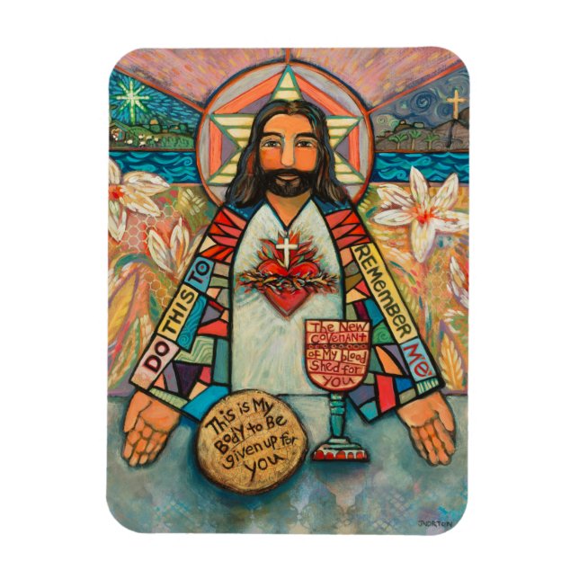 Helig Heart of Jesus Magnet (Vertikal)