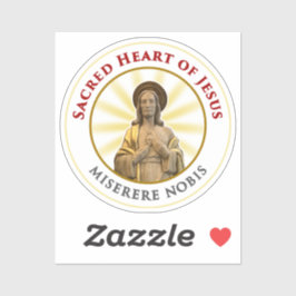 Helig Heart of Jesus Miserere Nobis Klistermärken