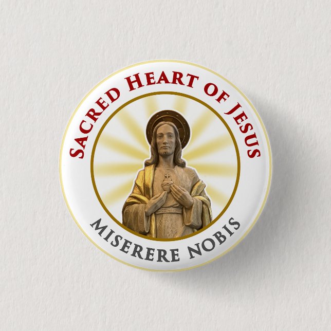 Helig Heart of Jesus Miserere Nobis Knapp (Framsida)