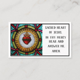 Helig Heart of Jesus Prayer Request Cards Visitkort