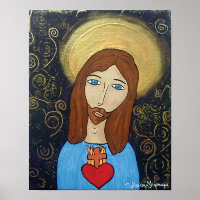 Helig Heart of Jesus Print Poster (Framsidan)