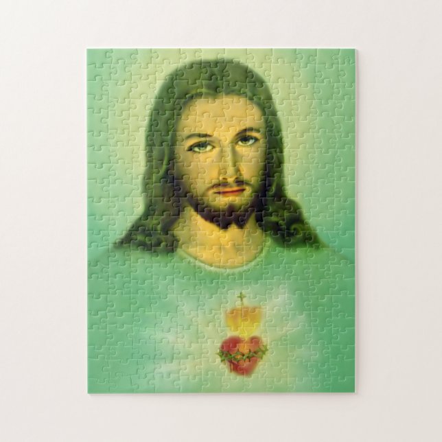 Helig Heart of Jesus Puzzle - Sagrado Corazon Pussel (Vertikal)