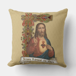 Helig Heart of Jesus Religiösa Catholic Kudde