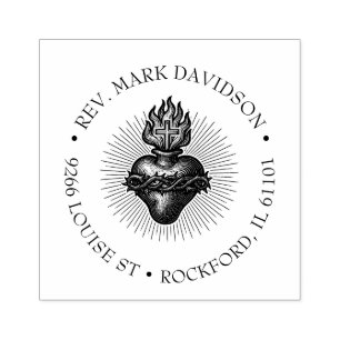 Helig Heart of Jesus Religiösa Divine Mercy Stämpel