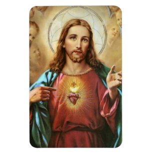 Helig Heart of Jesus Religiösa Lomises Prayer Magnet