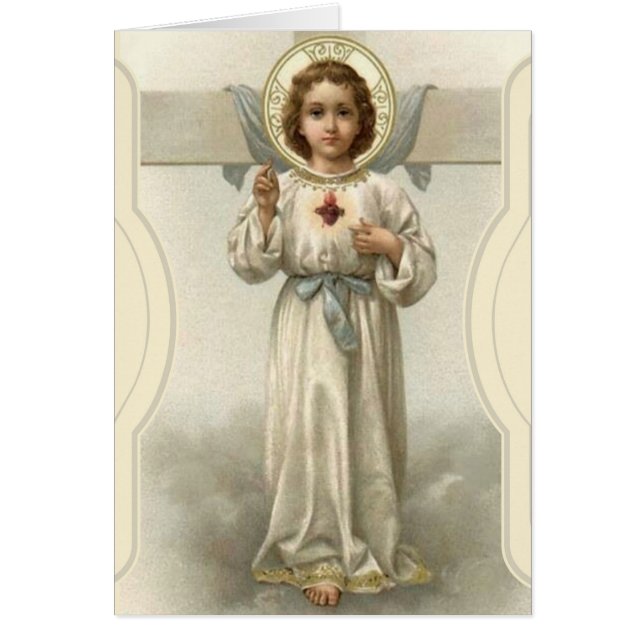 Helig Heart of Jesus Religiösa Prayer Hälsningskort (Framsidan)