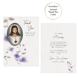 Helig Heart of Jesus romersk-katolska begravning Tack Kort