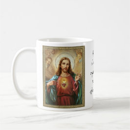 Helig Heart of Jesus Surrender Prayer Kaffemugg