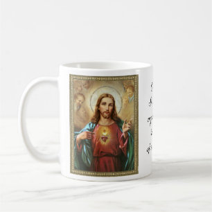 Helig Heart of Jesus Surrender Prayer Kaffemugg