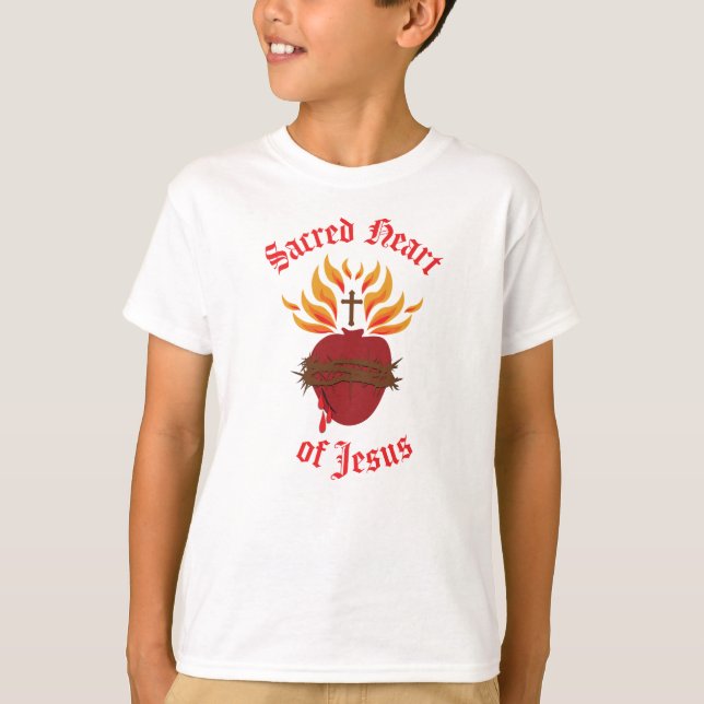Helig Heart of Jesus T Shirt (Framsida)